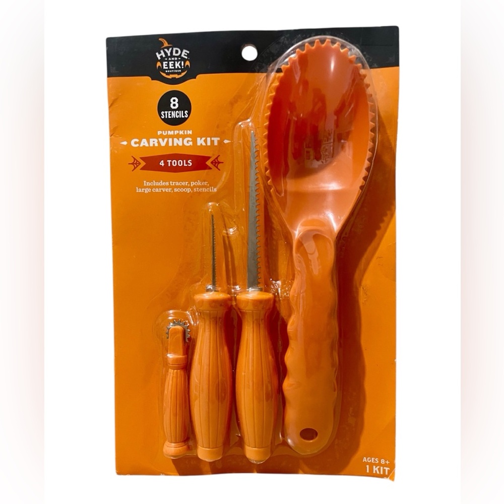Hyde & EEK! 8 Stencils Pumpkin Carving Kit - 4 Tools - Picture 4 of 7